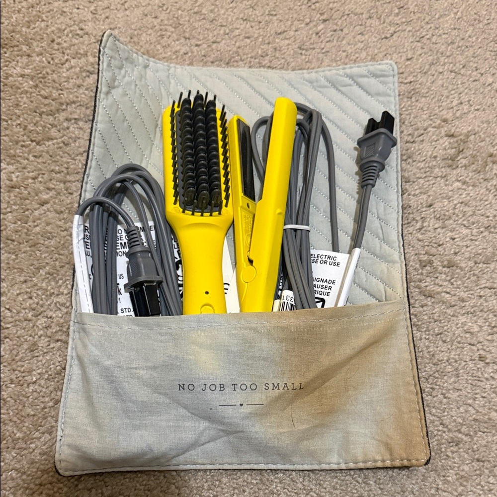 Drybar mini Yellow Hair Styling Tool Set